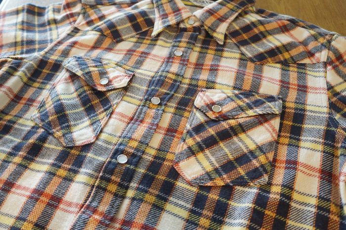  FN-SNW-014L フランネルチェックウエスタンシャツ014L FNSNW014L FLATHEAD フラットヘッド OMBRE CHECK FLANNEL WESTERN SHIRTの画像