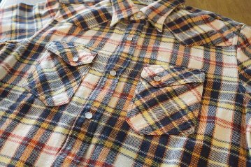  FN-SNW-014L フランネルチェックウエスタンシャツ014L FNSNW014L FLATHEAD フラットヘッド OMBRE CHECK FLANNEL WESTERN SHIRTの画像