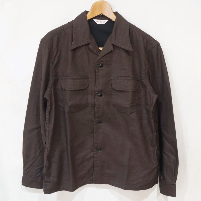 FN-SCR-022L ベンガラシャツ022L長袖 FNSCR022L FLATHEAD フラットヘッドシャツ コットンリネンシャツの画像