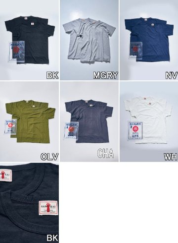 2PST-01 無地クルーネック2パックTシャツ 2PST01 SAMURAIJEANS サムライジーンズTシャツ 無地Tシャツ 2枚組の画像