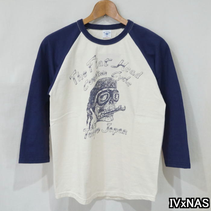 FN-TSRB-004 RAGLAN Q/S SHIRT FNTSRB004 FLATHEAD フラットヘッド七分袖Tシャツの画像