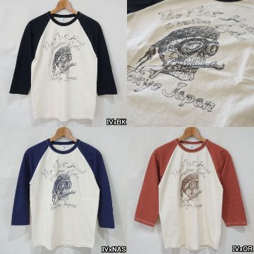 FN-TSRB-004 RAGLAN Q/S SHIRT FNTSRB004 FLATHEAD フラットヘッド七分袖Tシャツの画像