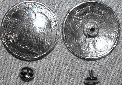21372-04 クラフト社コンチョ USコインレプリカ イーグル ネジ式コンチョ 30mmの画像