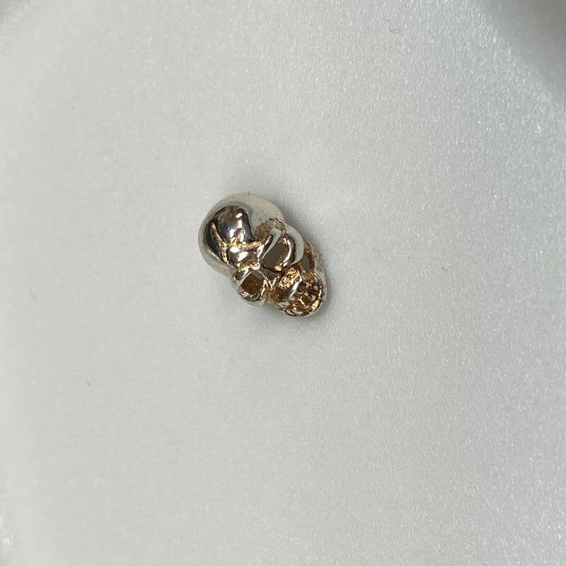 SV-SKULL-1 シルバー ビーズ パーツ スカル ドクロ レザークラフト ハンドメイド 約10mm SVSKULL1の画像