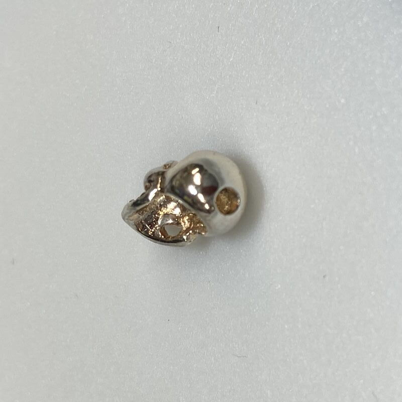 SV-SKULL-1 シルバー ビーズ パーツ スカル ドクロ レザークラフト ハンドメイド 約10mm SVSKULL1の画像