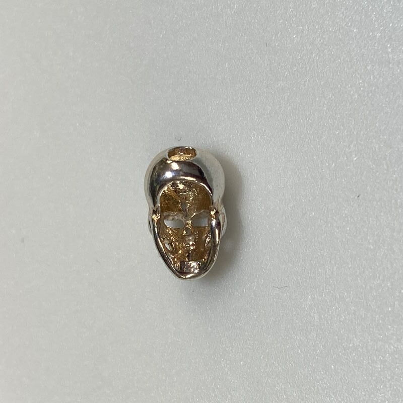 SV-SKULL-1 シルバー ビーズ パーツ スカル ドクロ レザークラフト ハンドメイド 約10mm SVSKULL1の画像