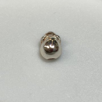 SV-SKULL-1 シルバー ビーズ パーツ スカル ドクロ レザークラフト ハンドメイド 約10mm SVSKULL1の画像