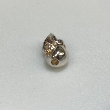 SV-SKULL-1 シルバー ビーズ パーツ スカル ドクロ レザークラフト ハンドメイド 約10mm SVSKULL1の画像