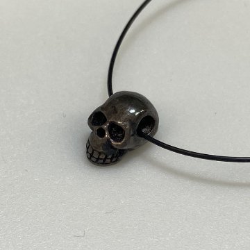 SV-SKULL-5 シルバー ビーズ パーツ スカル ドクロ レザークラフト ハンドメイド 約10mm SVSKULL5の画像