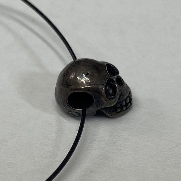 SV-SKULL-5 シルバー ビーズ パーツ スカル ドクロ レザークラフト ハンドメイド 約10mm SVSKULL5の画像