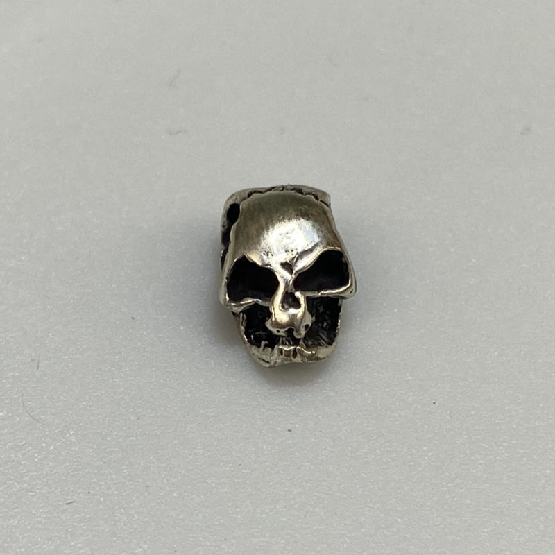 SV-SKULL-6 シルバー ビーズ パーツ スカル ドクロ レザークラフト ハンドメイド 約10mm SVSKULL6の画像