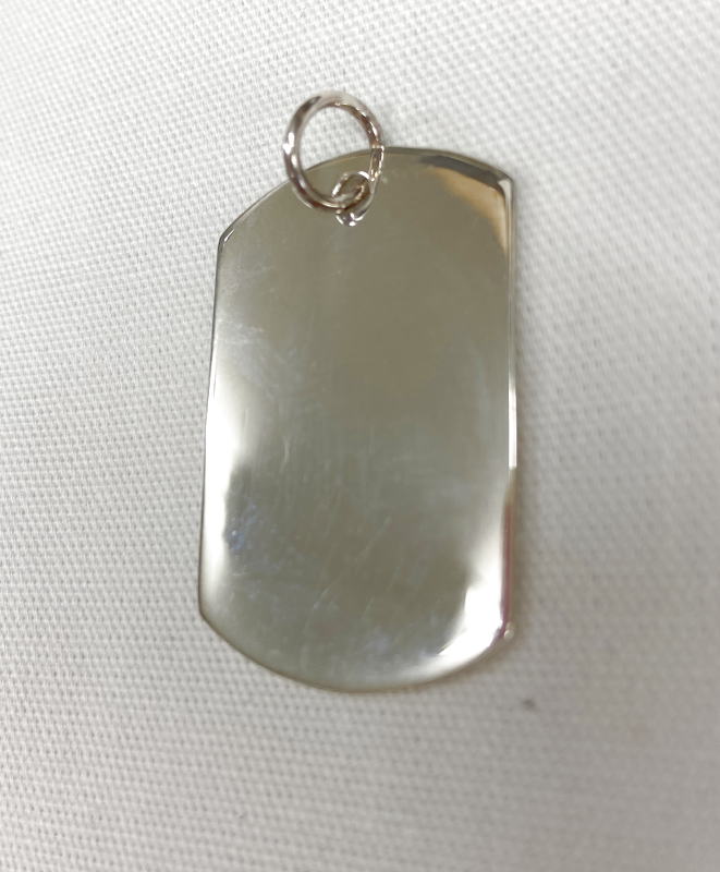 SV-DOGTAG-M ドッグタグ サイズ約3.7cmx約2.5cm プレーン 無地 ネックレス ペンダントトップ シルバー925 アメカジ アクセサリー SVDOGTAGMの画像