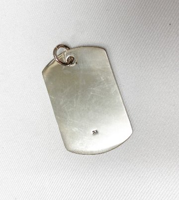 SV-DOGTAG-M ドッグタグ サイズ約3.7cmx約2.5cm プレーン 無地 ネックレス ペンダントトップ シルバー925 アメカジ アクセサリー SVDOGTAGMの画像