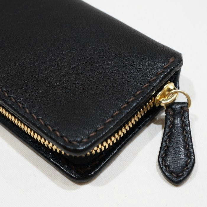 FN-C5Z5-75 ディアスキンフルジップカードケース FNC5Z575 FLATHEAD フラットヘッドカードケース STOCKBURG DEERSKIN FULL ZIP CASEの画像