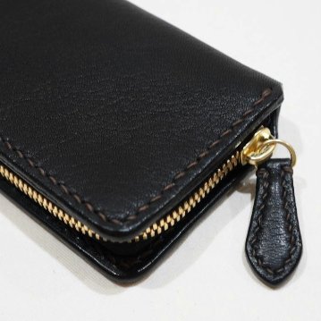 FN-C5Z5-75 ディアスキンフルジップカードケース FNC5Z575 FLATHEAD フラットヘッドカードケース STOCKBURG DEERSKIN FULL ZIP CASEの画像