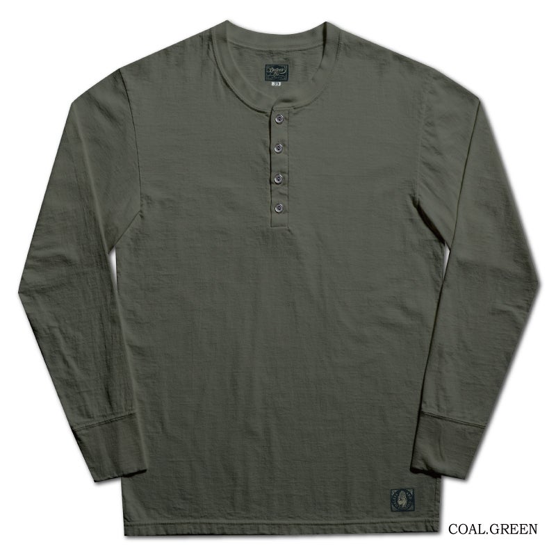 SPINNER.L COAL.GRN WORKER HENLEY NECK SPINNERL DELUXEWARE デラックスウエア長袖Ｔシャツ DALEE'S ダリーズヘンリーネックの画像