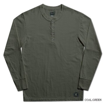 SPINNER.L COAL.GRN WORKER HENLEY NECK SPINNERL DELUXEWARE デラックスウエア長袖Ｔシャツ DALEE'S ダリーズヘンリーネックの画像