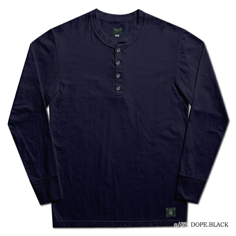 SPINNER.L DOPE.BK WORKER HENLEY NECK SPINNERL DELUXEWARE デラックスウエア DALEE'S ダリーズヘンリーネック長袖Tシャツの画像