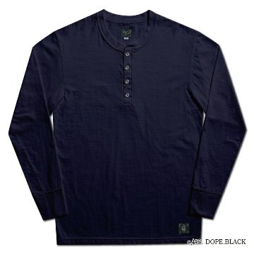 SPINNER.L DOPE.BK WORKER HENLEY NECK SPINNERL DELUXEWARE デラックスウエア DALEE'S ダリーズヘンリーネック長袖Tシャツの画像
