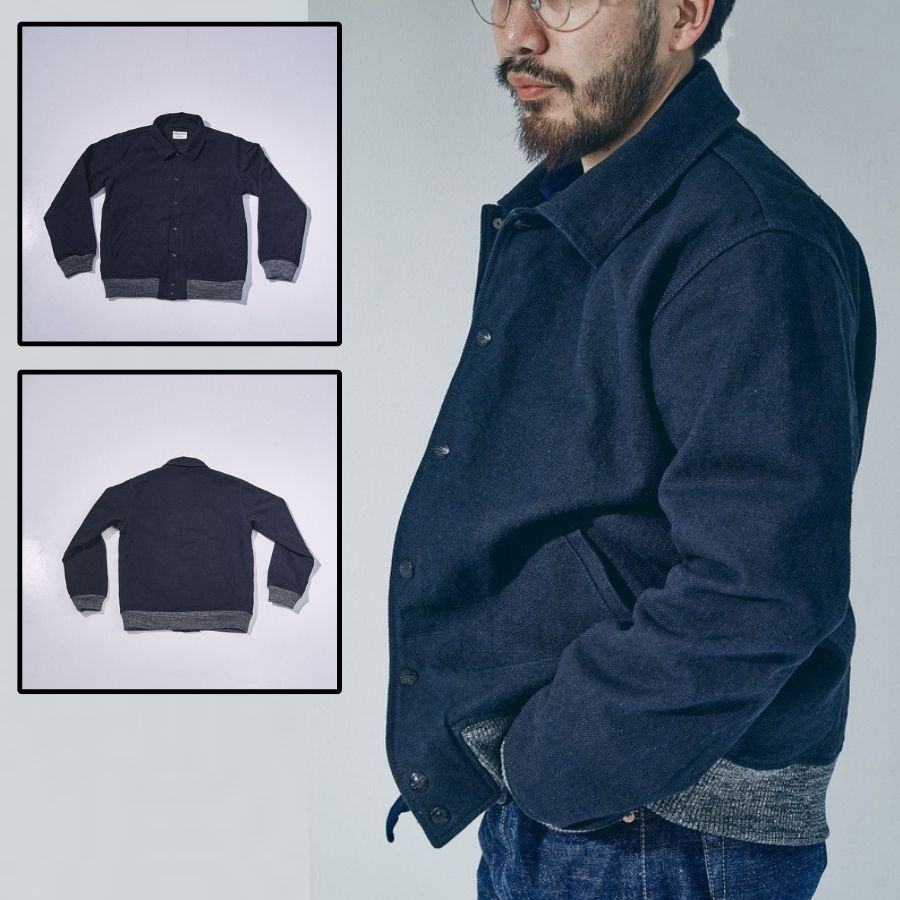 先行予約受付中！S100STA26-BOB ブラックオンブルーネルスタジアムジャケット S100STA26BOB SAMURAIJEANS サムライジーンズジャケットの画像