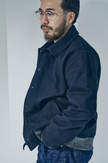 先行予約受付中！S100STA26-BOB ブラックオンブルーネルスタジアムジャケット S100STA26BOB SAMURAIJEANS サムライジーンズジャケットの画像