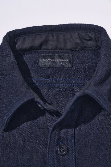 先行予約受付中！SJCPO26-BOB ブラックオンブルーネルCPOシャツ SJCPO26BOB SAMURAIJEANS サムライジーンズシャツ 長袖シャツの画像