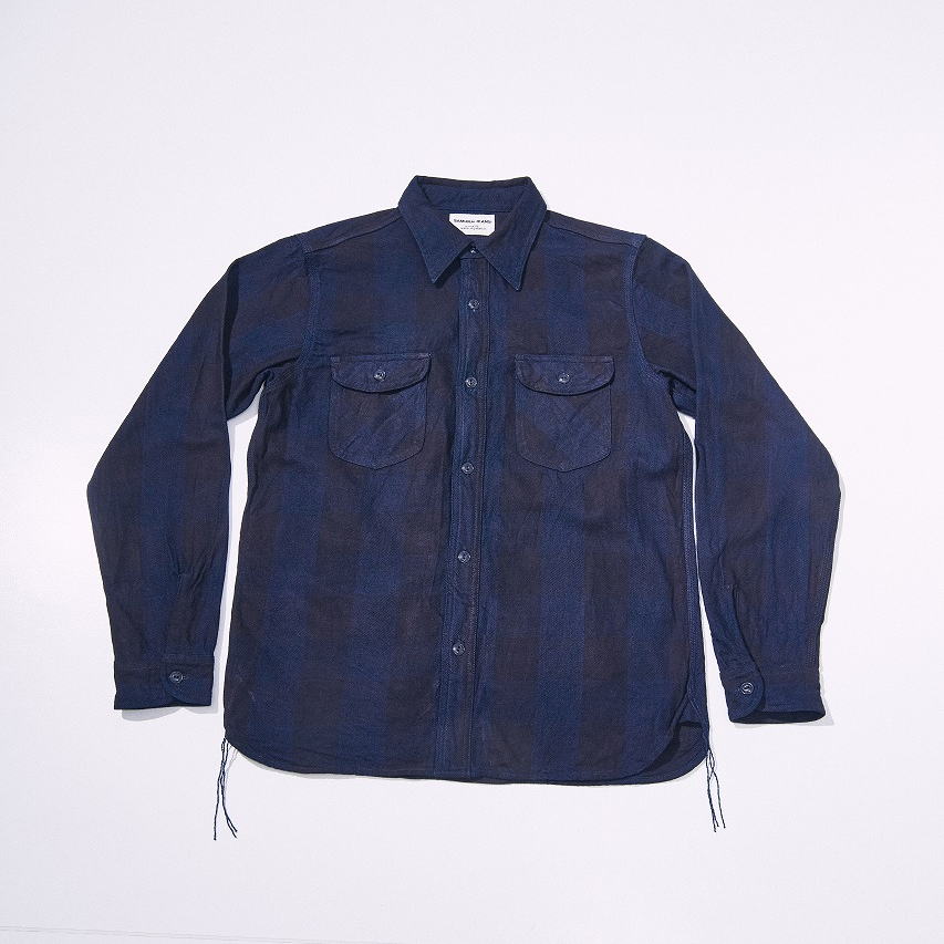 先行予約受付中！SSS26-BOB ブラックオンブルーブロックチェックシャツ SSS26BOB SAMURAIJEANS サムライジーンズシャツ 長袖シャツの画像