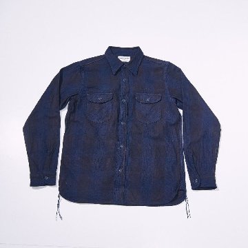先行予約受付中！SSS26-BOB ブラックオンブルーブロックチェックシャツ SSS26BOB SAMURAIJEANS サムライジーンズシャツ 長袖シャツの画像