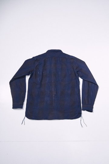 先行予約受付中！SSS26-BOB ブラックオンブルーブロックチェックシャツ SSS26BOB SAMURAIJEANS サムライジーンズシャツ 長袖シャツの画像