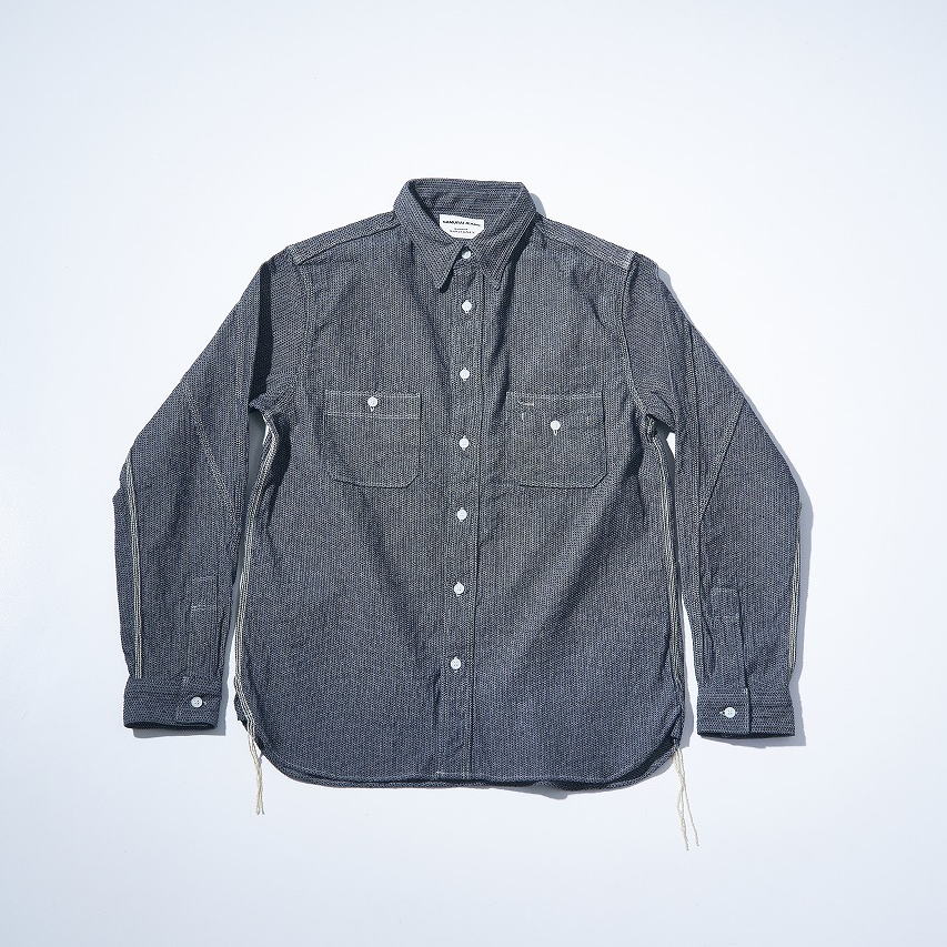 先行予約受付中！SJCBS26-BOB ブラックオンブルー刺し子シャンブレーシャツ SJCBS26BOB SAMURAIJEANS サムライジーンズシャツ 長袖シャツの画像