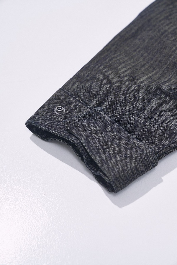 先行予約受付中！SJMPK26-BOB ブラックオンブルーへリンボーンマウンテンパーカー SJMPK26BOB SAMURAIJEANS サムライジーンズジャケットの画像