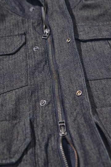 先行予約受付中！SJMPK26-BOB ブラックオンブルーへリンボーンマウンテンパーカー SJMPK26BOB SAMURAIJEANS サムライジーンズジャケットの画像