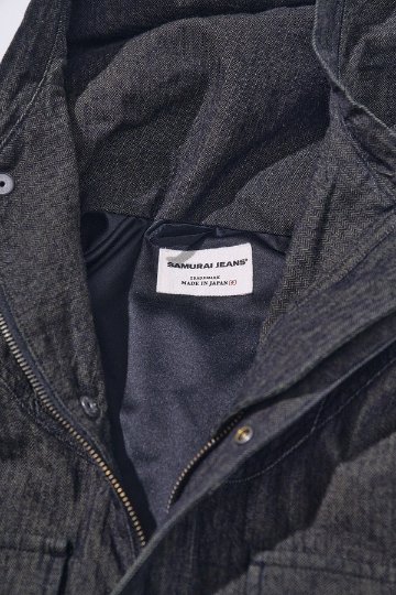 先行予約受付中！SJMPK26-BOB ブラックオンブルーへリンボーンマウンテンパーカー SJMPK26BOB SAMURAIJEANS サムライジーンズジャケットの画像