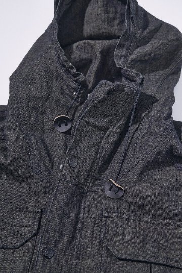 先行予約受付中！SJMPK26-BOB ブラックオンブルーへリンボーンマウンテンパーカー SJMPK26BOB SAMURAIJEANS サムライジーンズジャケットの画像