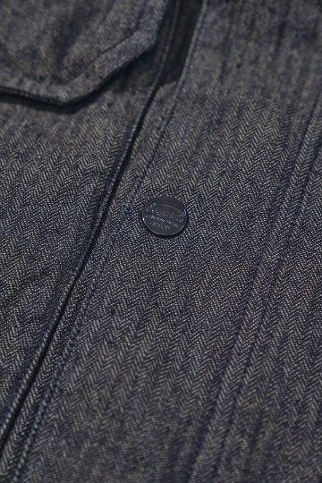 先行予約受付中！SJMPK26-BOB ブラックオンブルーへリンボーンマウンテンパーカー SJMPK26BOB SAMURAIJEANS サムライジーンズジャケットの画像