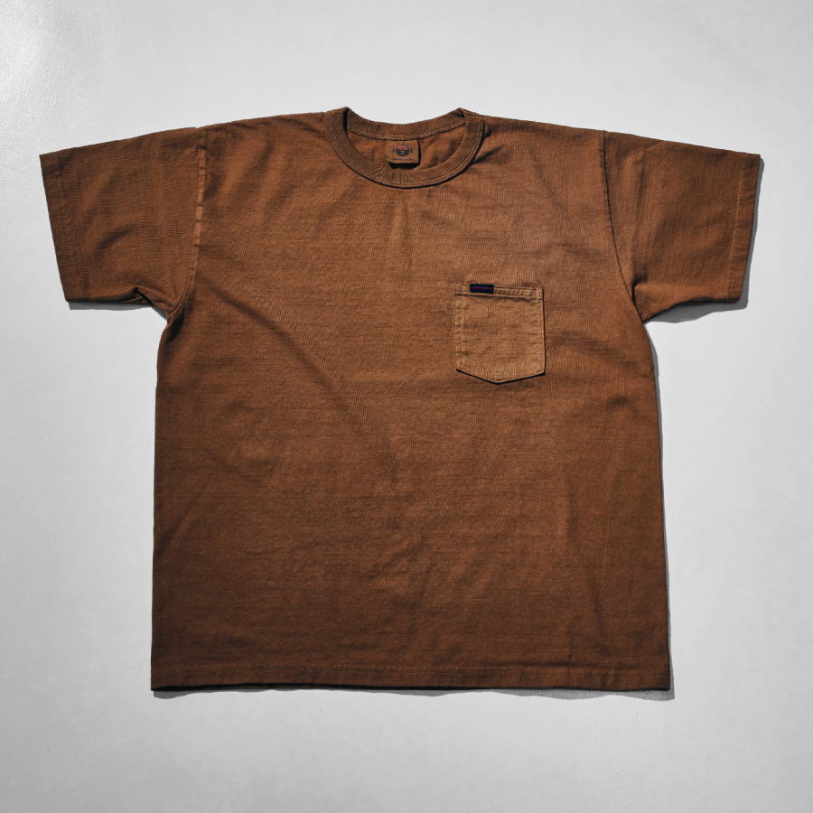 SJST-PCM2-BR-サムライジーンズ半袖無地ポケットTシャツ2-SJSTPCM2-SAMURAIJEANS-サムライジーンズTシャツの画像