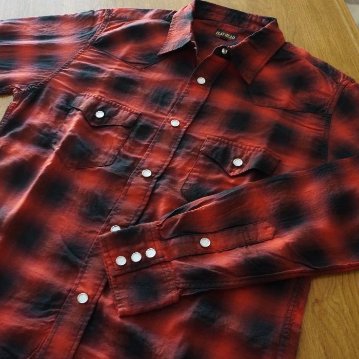 FN-SCW-021L オンブレチェックウエスタンシャツ FNSCW021L FLATHEAD フラットヘッドウエスタンシャツシャツの画像