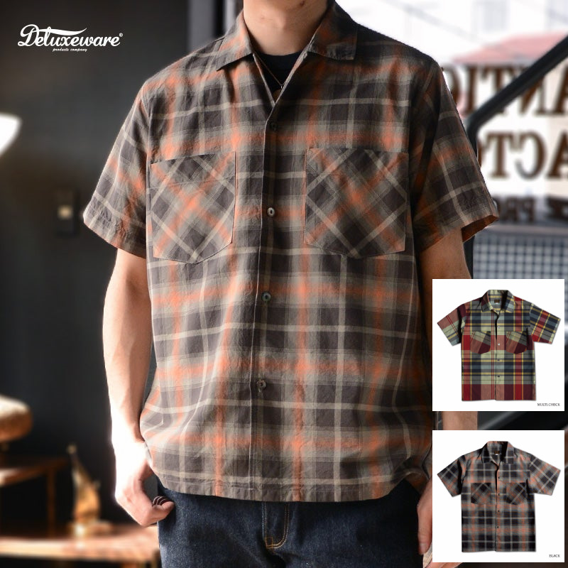LV-35S 1960s S/S CHECK SHIRT LV35S DELUXEWARE デラックスウエア半袖シャツ シャツ半袖の画像