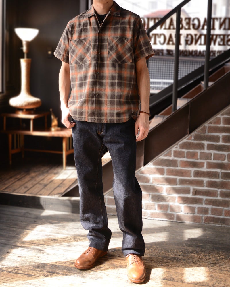 LV-35S 1960s S/S CHECK SHIRT LV35S DELUXEWARE デラックスウエア半袖シャツ シャツ半袖の画像
