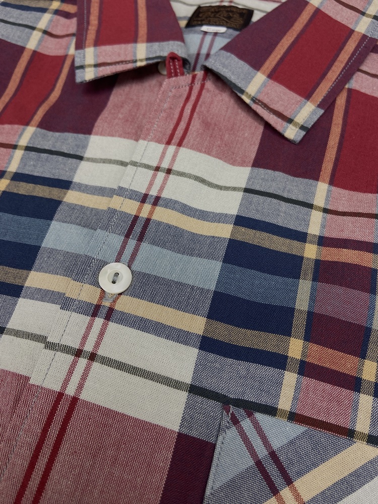 LV-35S 1960s S/S CHECK SHIRT LV35S DELUXEWARE デラックスウエア半袖シャツ シャツ半袖の画像