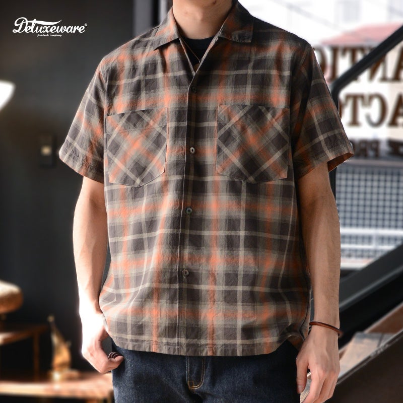 LV-35S 1960s S/S CHECK SHIRT LV35S DELUXEWARE デラックスウエア半袖シャツ シャツ半袖の画像