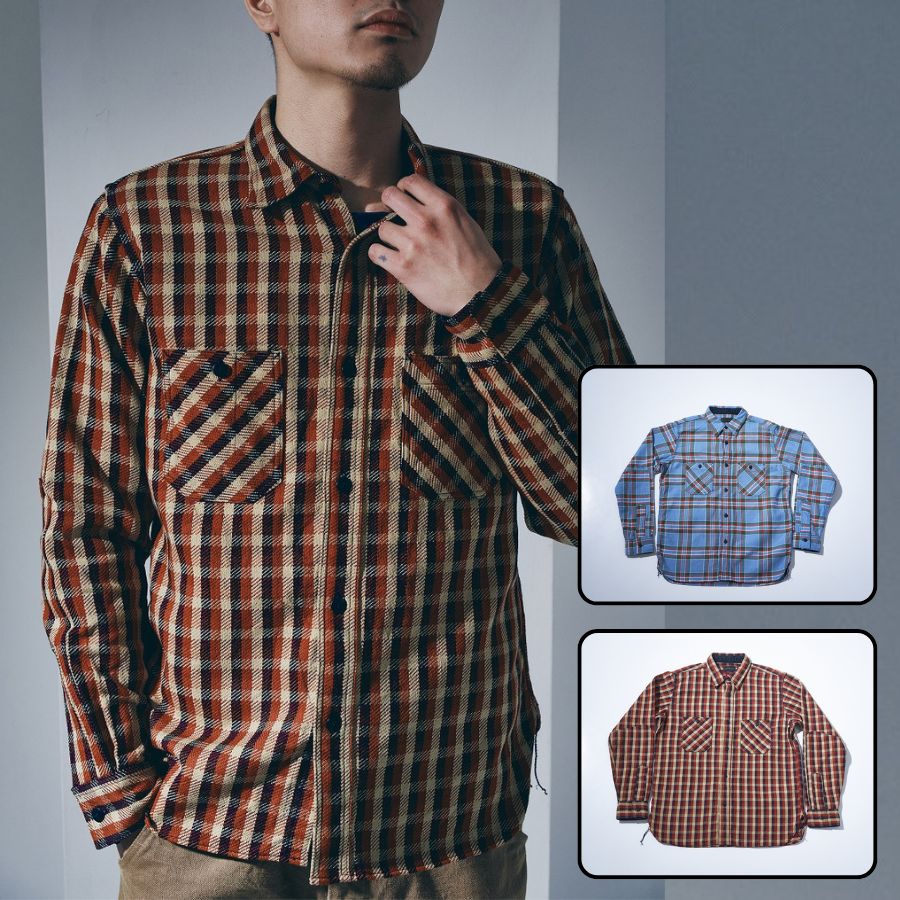 先行予約受付中！SIN26-01 ロープインディゴヘビーネルワークシャツ SIN26-01 SAMURAIJEANS サムライジーンズシャツ 長袖シャツの画像