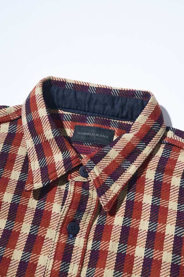 先行予約受付中！SIN26-01 ロープインディゴヘビーネルワークシャツ SIN26-01 SAMURAIJEANS サムライジーンズシャツ 長袖シャツの画像