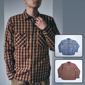 先行予約受付中！SIN26-01 ロープインディゴヘビーネルワークシャツ SIN26-01 SAMURAIJEANS サムライジーンズシャツ 長袖シャツの画像