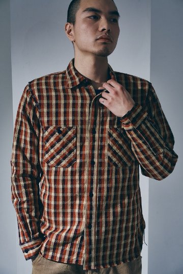 先行予約受付中！SIN26-01 ロープインディゴヘビーネルワークシャツ SIN26-01 SAMURAIJEANS サムライジーンズシャツ 長袖シャツの画像