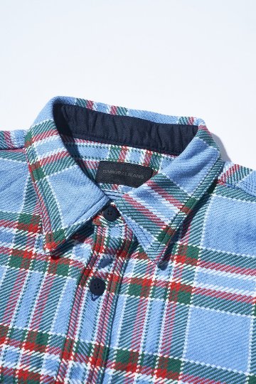 先行予約受付中！SIN26-01 ロープインディゴヘビーネルワークシャツ SIN26-01 SAMURAIJEANS サムライジーンズシャツ 長袖シャツの画像