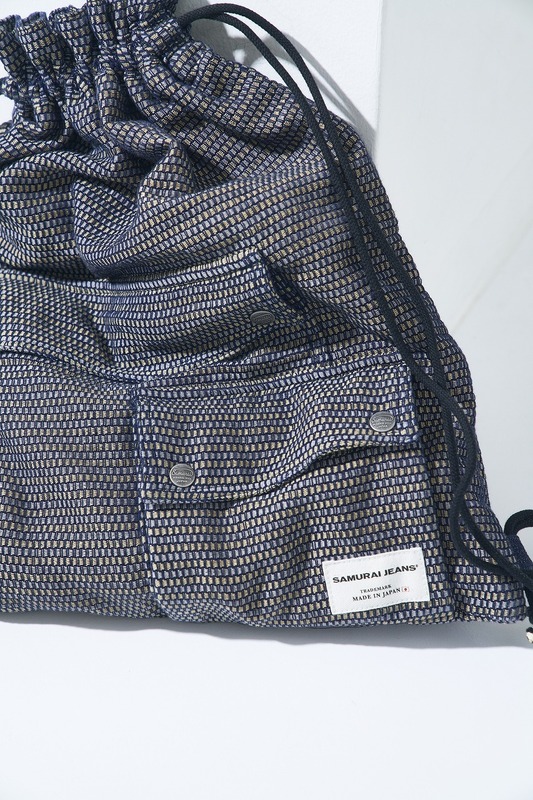 SJDB26-NRS 野良着刺し子ナップザック SJDB26NRS SAMURAIJEANS サムライジーンズバッグ サムライジーンズバック 鞄の画像