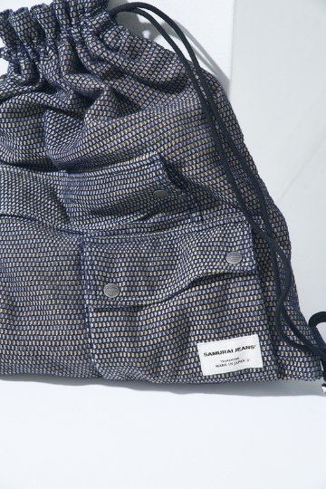 SJDB26-NRS 野良着刺し子ナップザック SJDB26NRS SAMURAIJEANS サムライジーンズバッグ サムライジーンズバック 鞄の画像