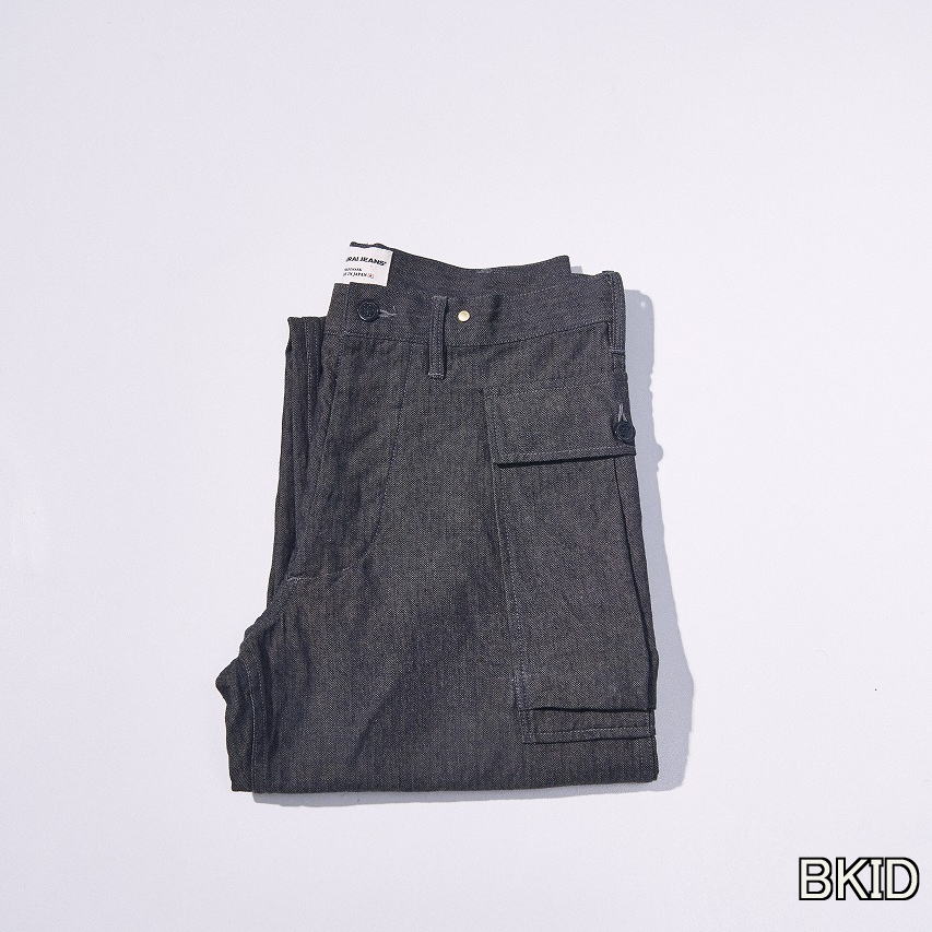 先行予約受付中！SJAP26-BOB ブラックオンブルーへリンボーンアーミーパンツ SJAP26BOB SAMURAIJEANS サムライジーンズデニムジーンズの画像