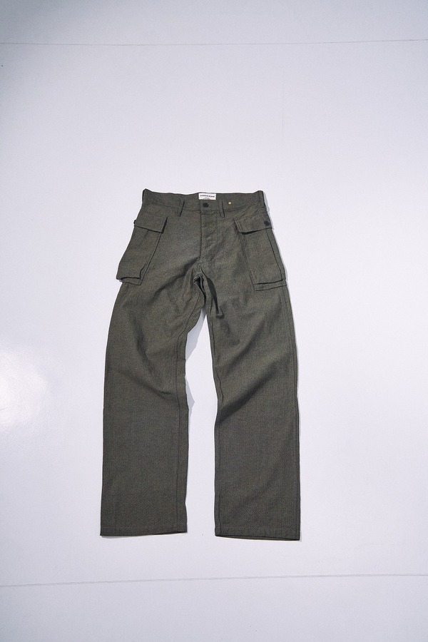 先行予約受付中！SJAP26-BOB ブラックオンブルーへリンボーンアーミーパンツ SJAP26BOB SAMURAIJEANS サムライジーンズデニムジーンズの画像